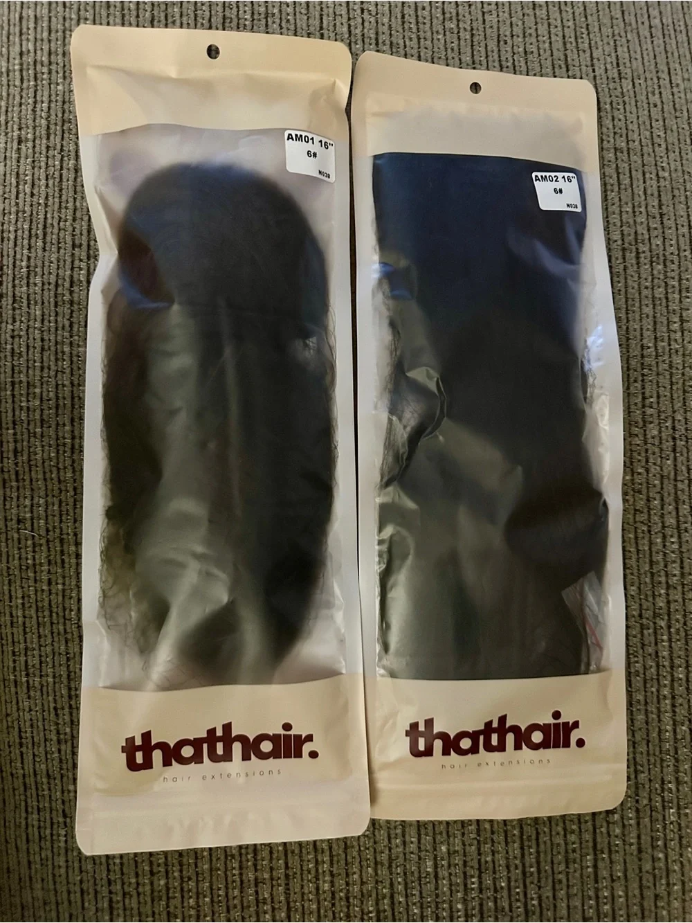 Dark Brown Invisible Hair Extensions – Curly and Straight Set